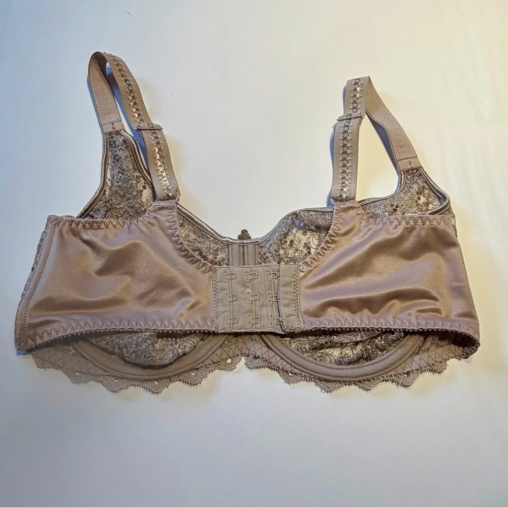 Empreinte 32F Cassiopee 07151 Embroidered French Lace Unlined Bra Rose Savauge - Picture 9 of 16